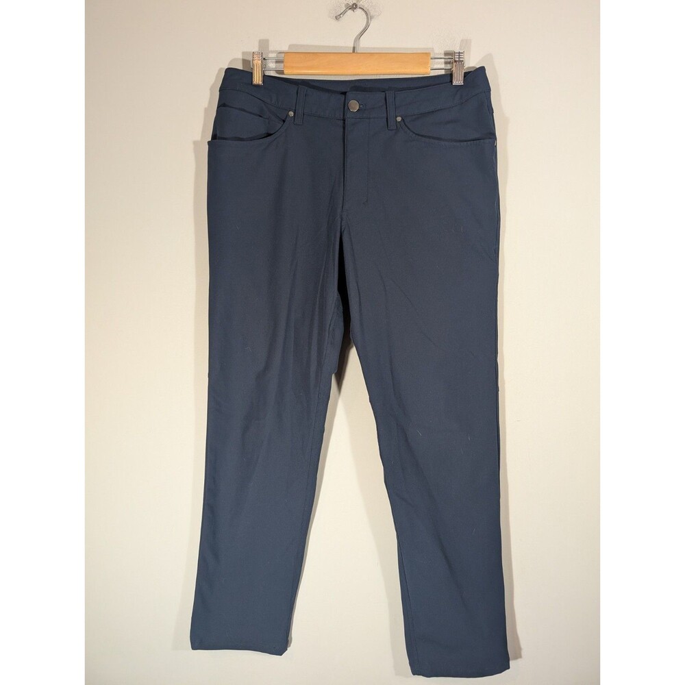 Lululemon Men Navy ABC Pants Slim Sz 32 Warpstreme Performance Chino Outdoor
